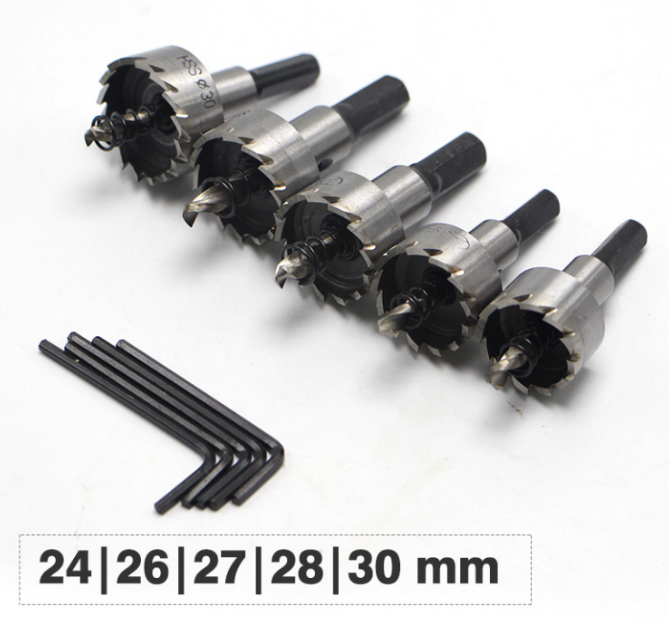 High Speed Steel Hole Cutter With Pilot Drills , Metal Cutting Hole Saw