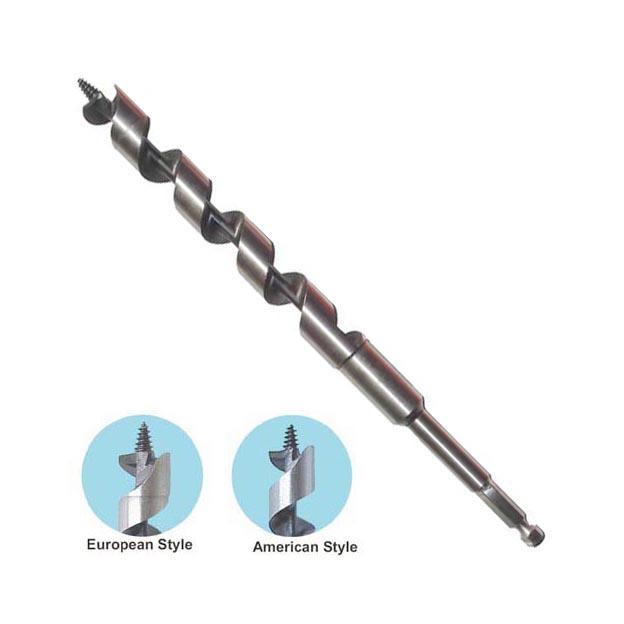 SDS Plus Shank Wood Auger Bit , Bright Finished Wood Boring Drill Bits