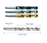 Morse Taper Shank Twist HSS Drill Bits For Stainless Steel DIN345 Black Oxide
