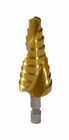 Hex Shank HSS Step Drill Bits With Titanium Coated Spiral Flute Inch Size