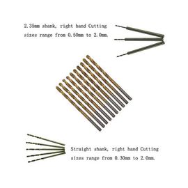 Mircro High Speed Steel Twist Drill Bits Amber Finished For Metal Drilling