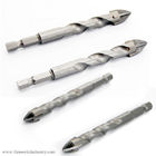 Cross Type Tipped Glass And Tile Drill Bit With Round Shank 3mm-20mm Size