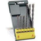 6PCS SDS Plus Hammer Drill Bit Set with Straight Tipped Sandblated