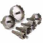6pcs Tungsten Carbide Tipped Hole Saw 22-65mm Sandblasted for Stainless Steel