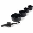 High Strength Steel 5pcs Hole Saw For Woodworking / PVC Board / Plastic Plate
