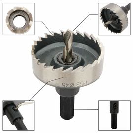 45mm HSS Hole Saw Drill Bit For Stainless Steel , Metal Hole Cutting Tools