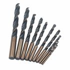 DIN338 High Speed Steel HSS Drill Bits Fully Ground Black / Gold Surface For Metal