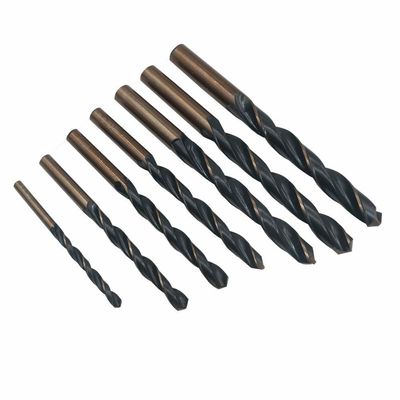 Black Surface Finished High Speed Steel Straight Shank Drill Bits Suitable for Metalworking and Manufacturing Processes