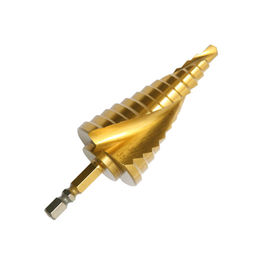 HSS Titanium Coated Step Drill Bit Hex Shank for Metal