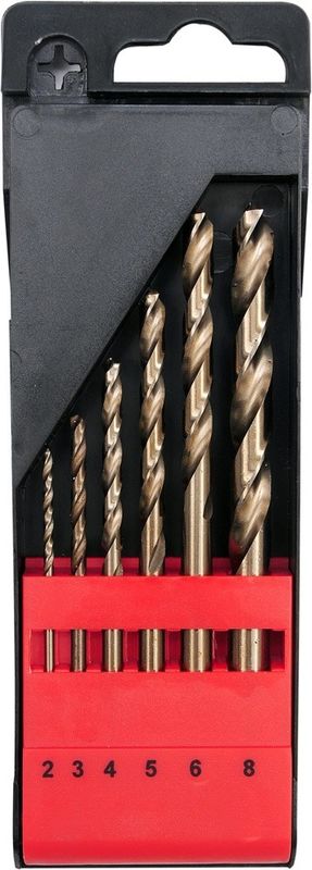 Bright Finished 6PCS HSS Drill Bit Set 2mm-8mm For Stainless Steel Metal