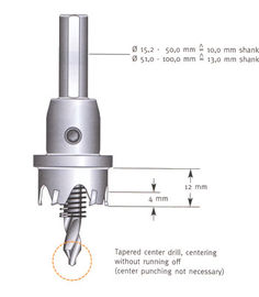 Tungsten Carbide Tipped TCT Hole Saw Cutter For Stainless Steel Plate