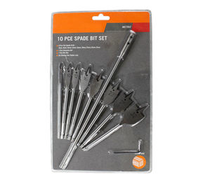 8pc Flat Wood Drill Bits Set with Hex Shank and Extension