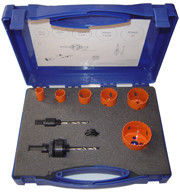 M3/M42 Bi-Metal HSS Hole Saw Set 9pcs With Plastic Case And Painting Color