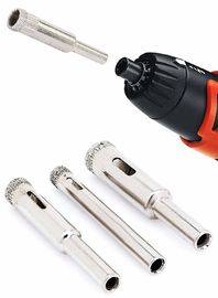 3pcs Diamond Core Bit Kit / Diamond Grit Hole Saw Set For Cutting Ceramic Marble