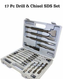 SDS Plus Hammer Drill Bits Set 17pc 40Cr Steel with Plastic Case
